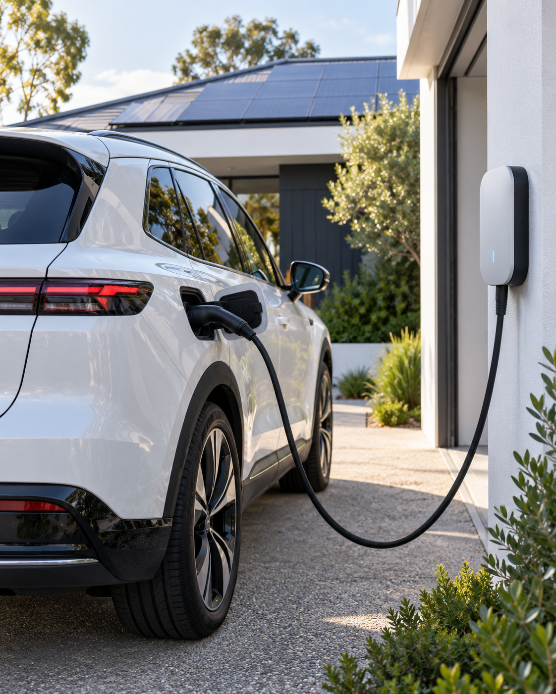 Electric car charging at home